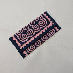 Wallet - Handcrafted Laotian Wallet with Elaborate Applique Embroidery